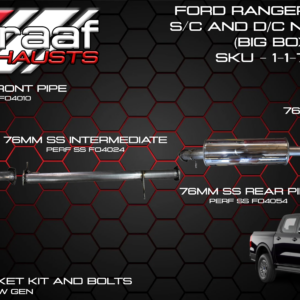 Ford Ranger 2.0 Single Turbo DeGraaf BOBW Performance Exhaust