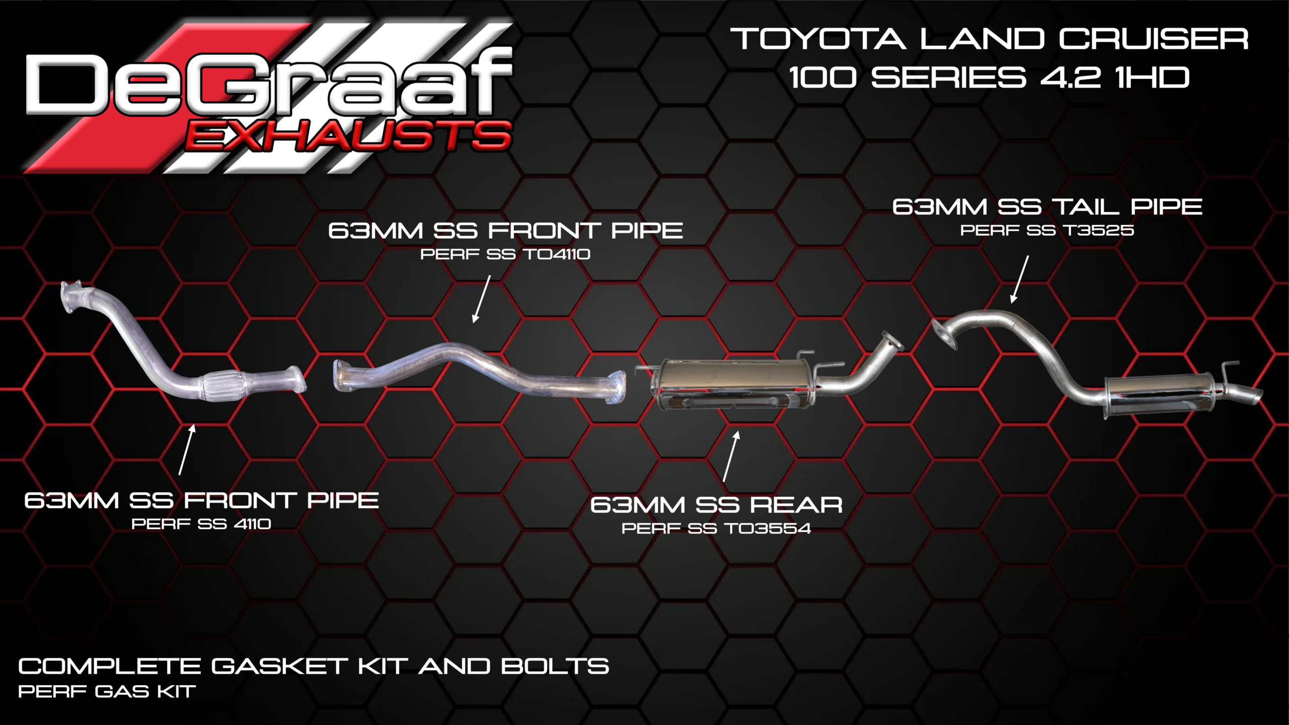 Toyota Land Cruiser 100 4.7 V8 DeGraaf BOBW Performance Exhaust