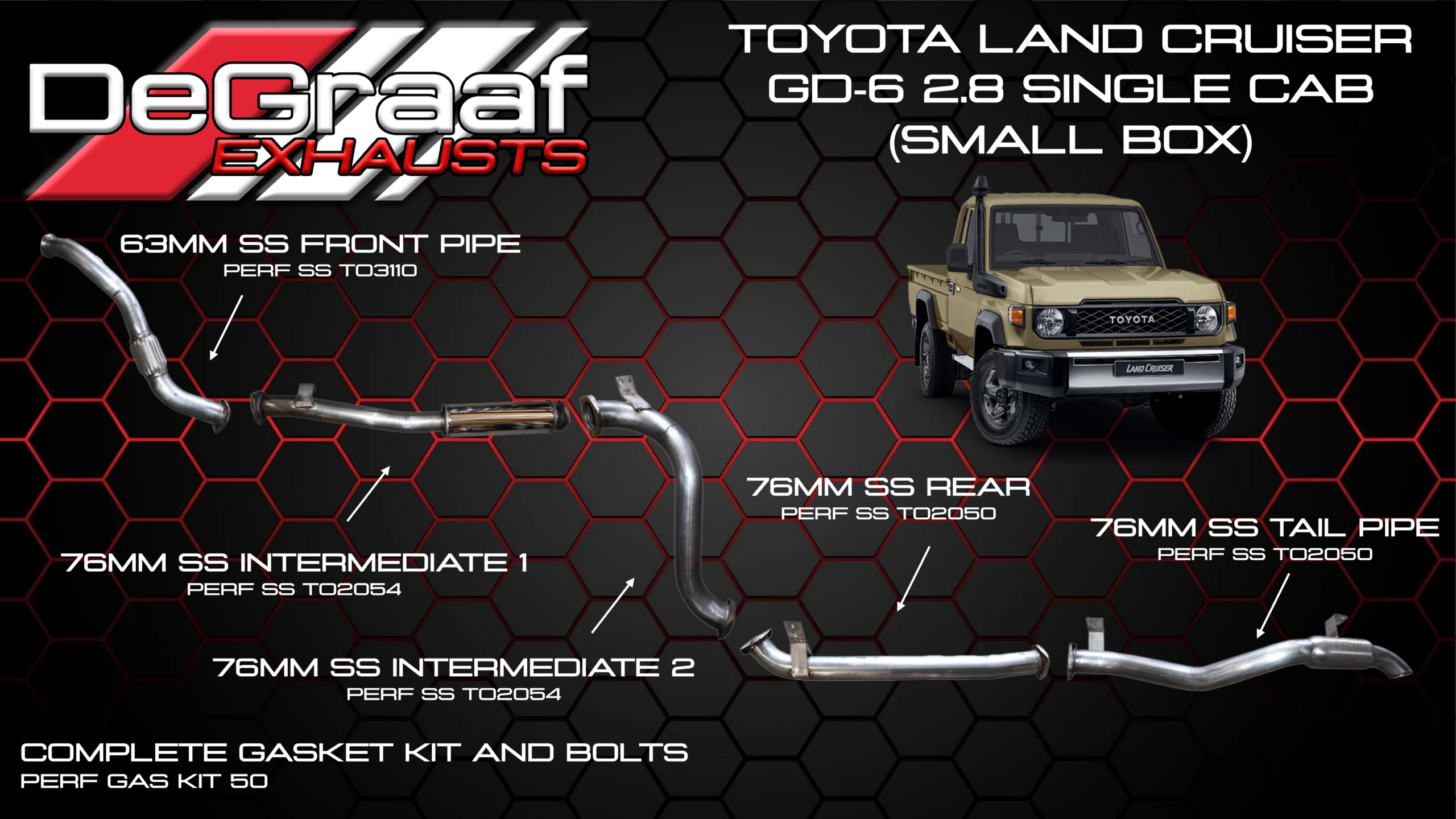 Toyota Hilux 4.0 V6 Vigo DeGraaf SBS Performance Exhaust