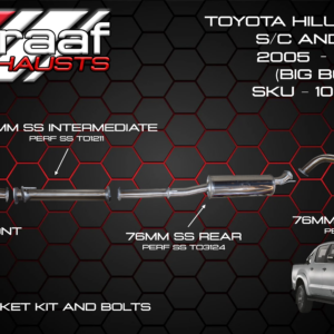 Toyota Hilux D4D Vigo DeGraaf BOBW Performance Exhaust