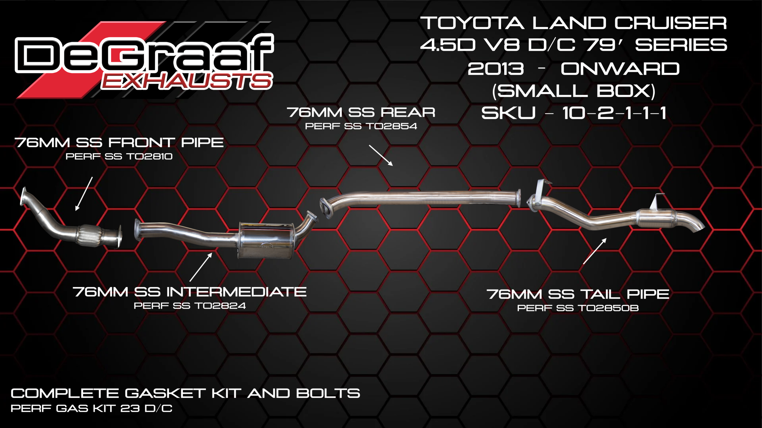 Toyota Land Cruiser 79 Single Cab 4.5D V8 DeGraaf BOBW Performance Exhaust