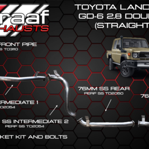 Toyota Land Cruiser 79 Double Cab 2.8 Auto DeGraaf BOBW Performance Exhaust