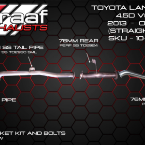 Toyota Land Cruiser 76 Station Wagon 4.2D DeGraaf BOBW Performance Exhaust