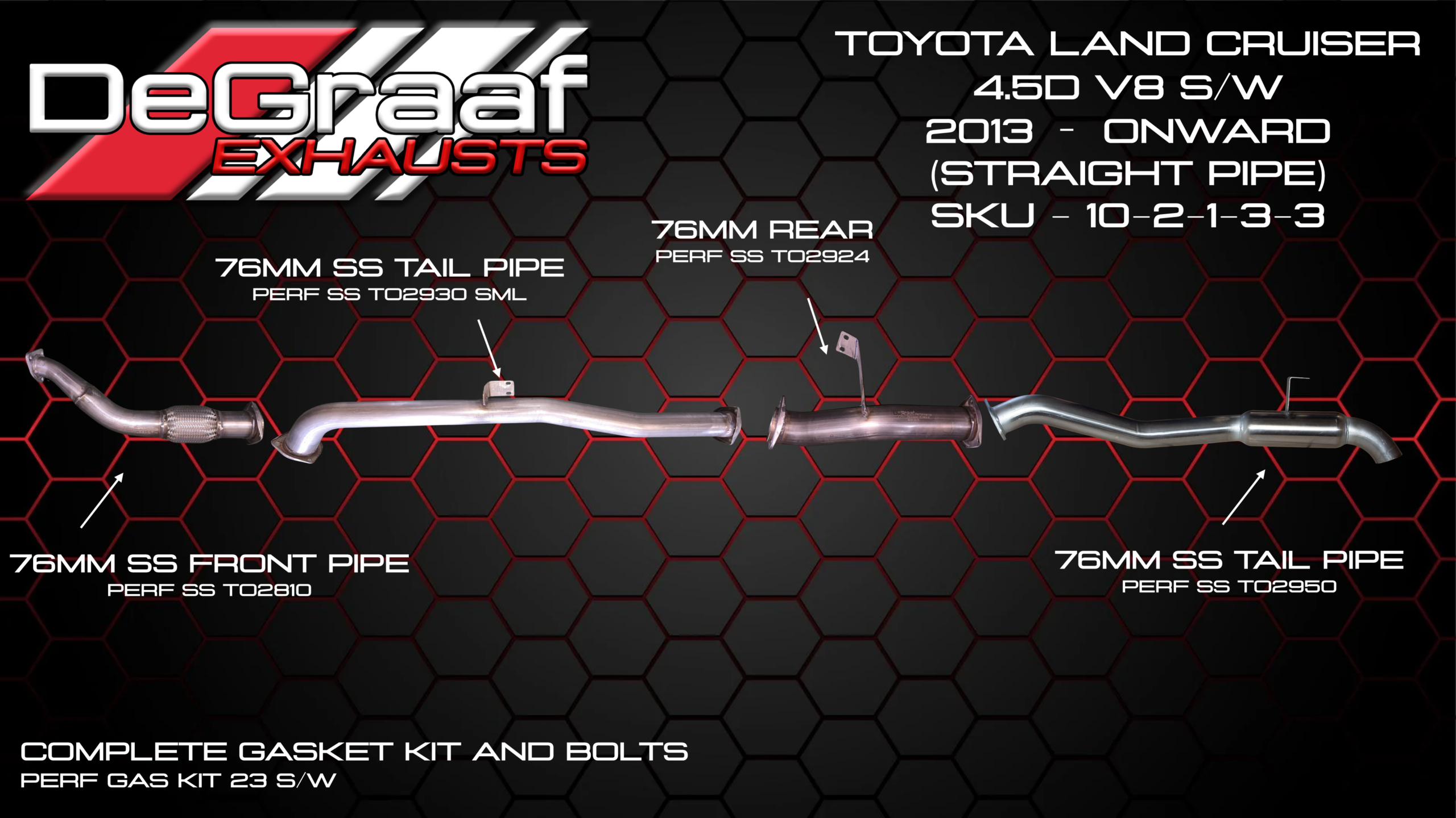 Toyota Land Cruiser 76 Station Wagon 4.5D V8 DeGraaf SBS Performance Exhaust