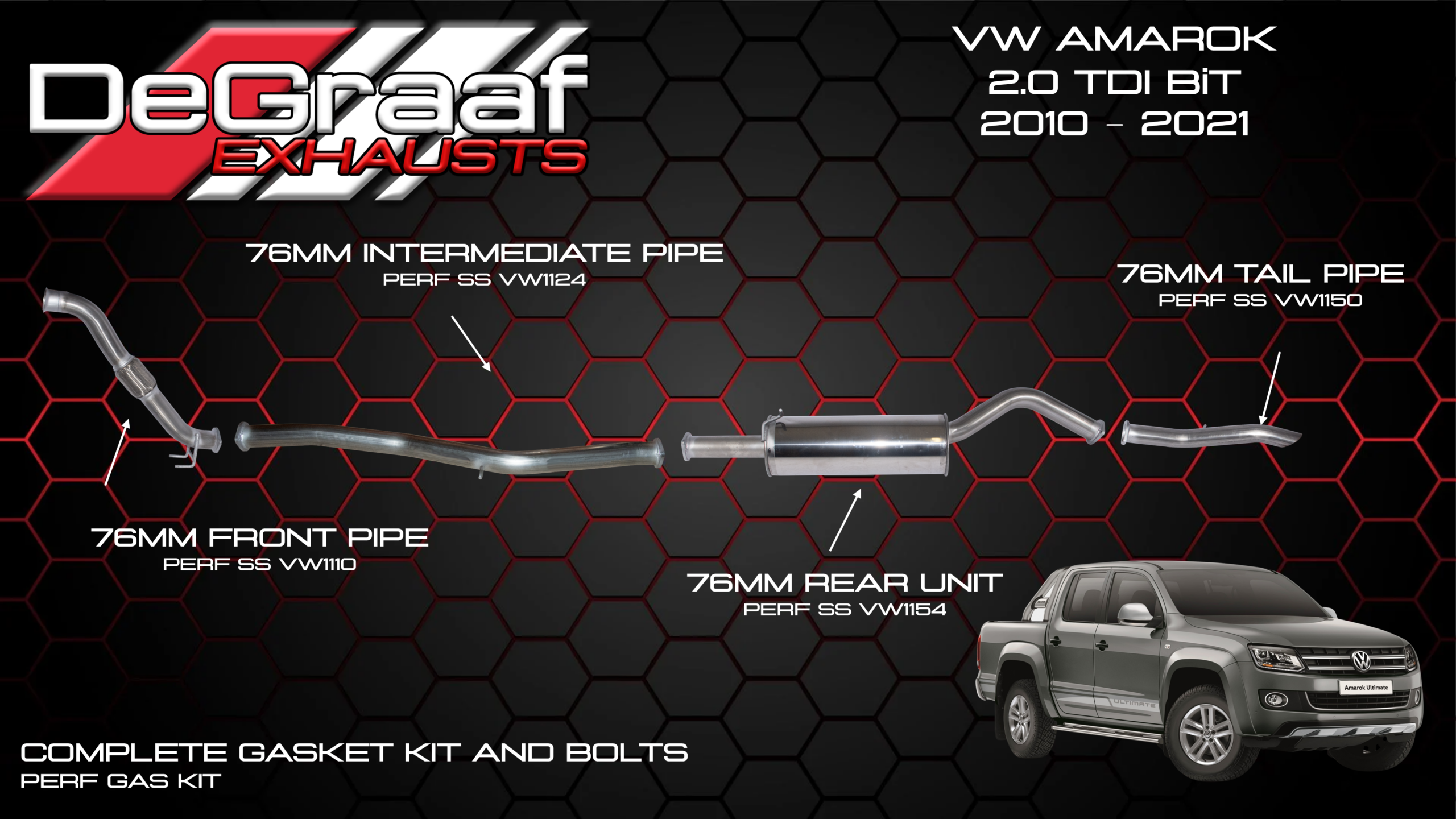 Volkswagen Amarok 2.0 Bi-Turbo DeGraaf BOBW Performance Exhaust