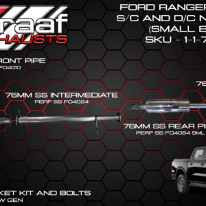Next Gen Ford Ranger Single Turbo DeGraaf BOBW Performance Exhaust